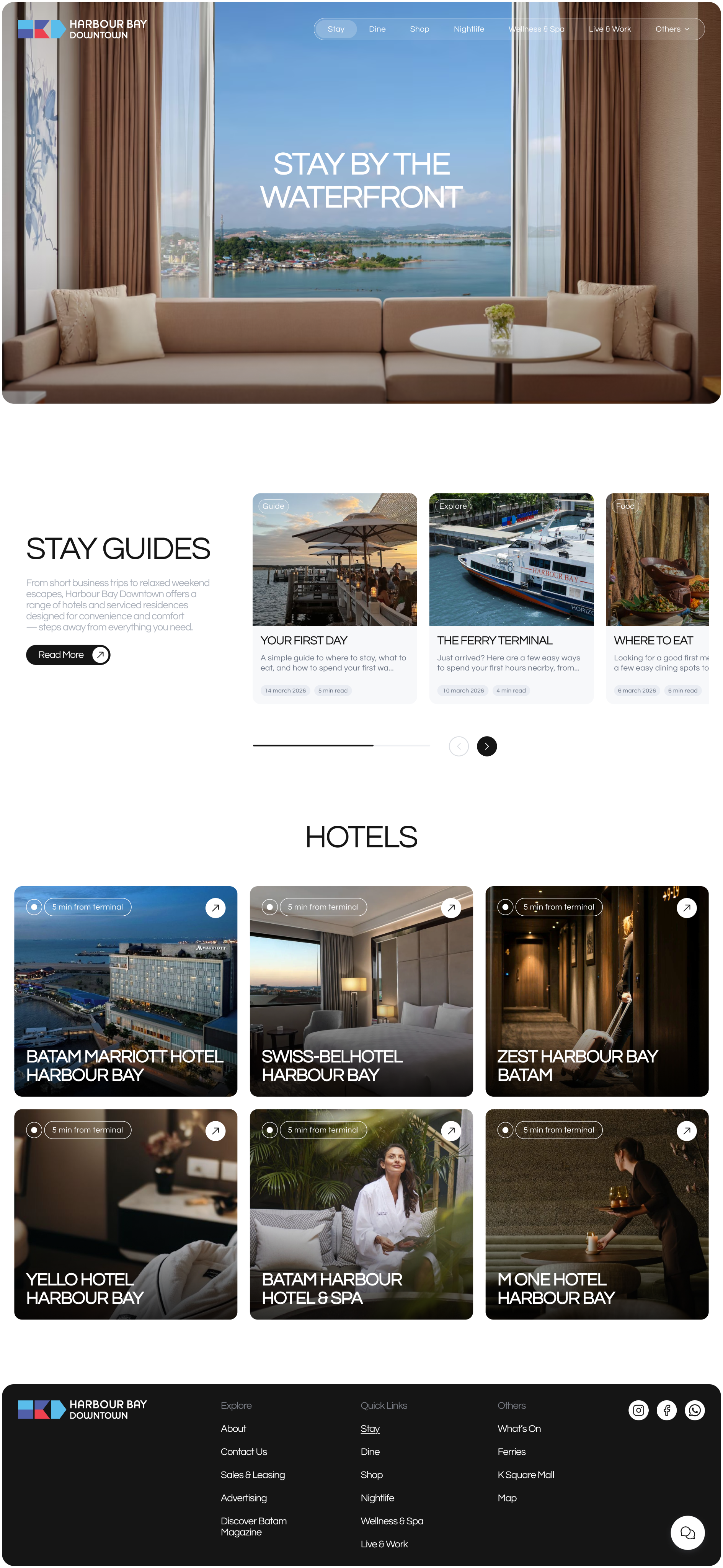 harbour bay mobile mockup